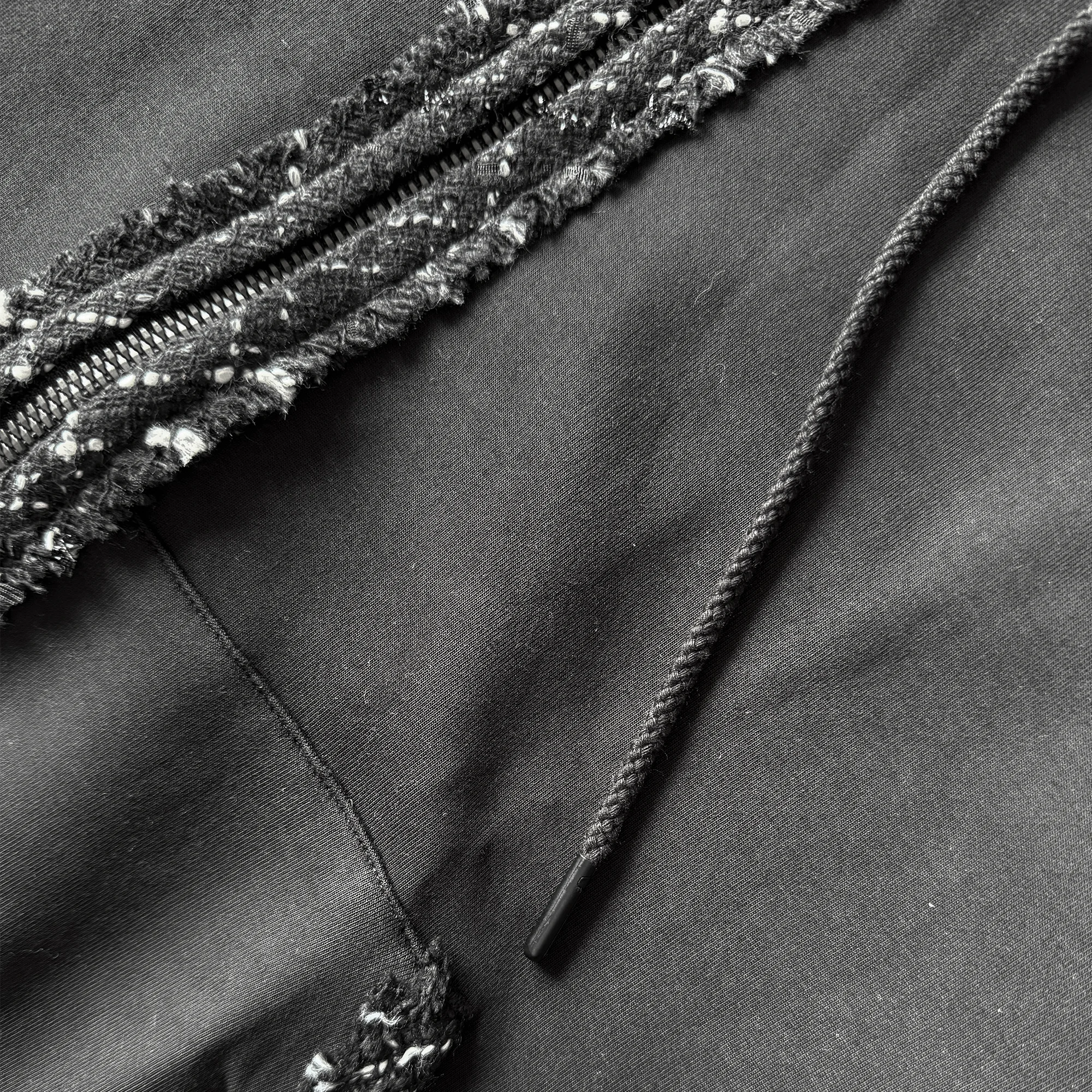 【MENS】TWEED MIX ZIP PARKER