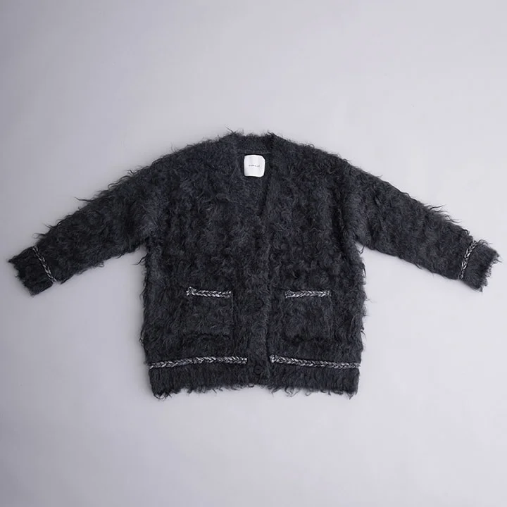 TRIM SHAGGY CARDIGAN