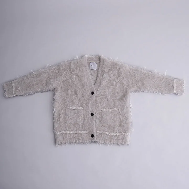 TRIM SHAGGY CARDIGAN