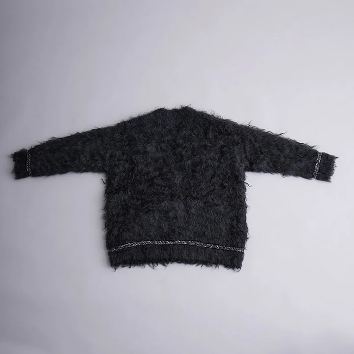 TRIM SHAGGY CARDIGAN
