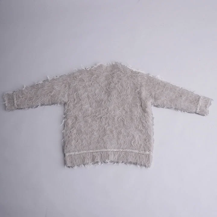 TRIM SHAGGY CARDIGAN