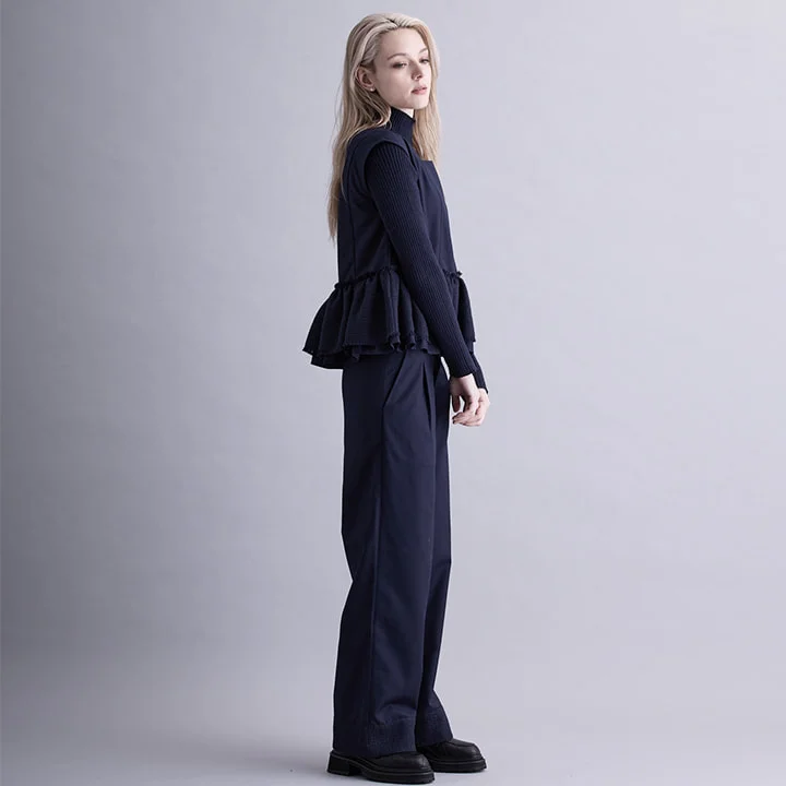 TWEED FRILL TOP