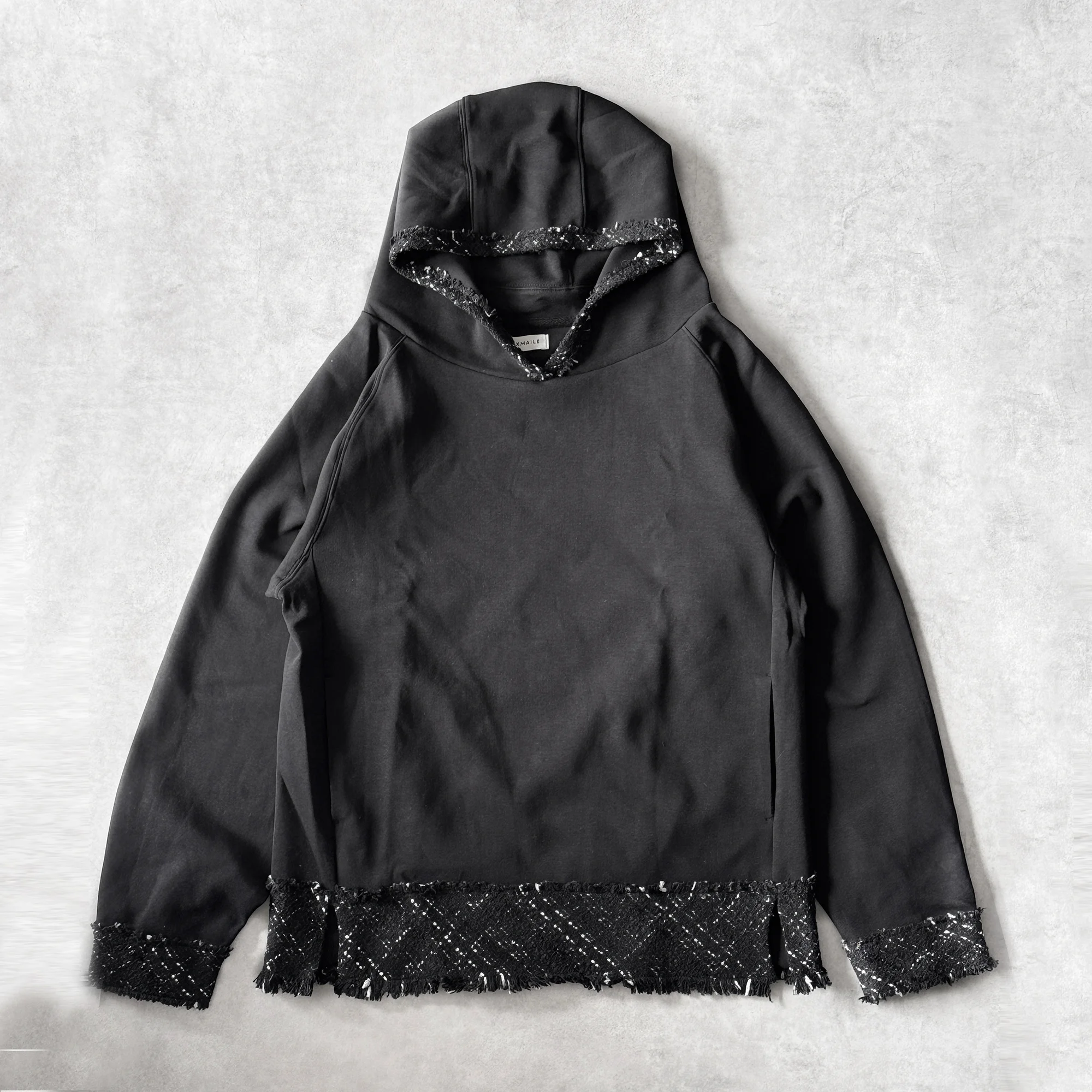 meer. TWEED PULLOVER ミックスチャコール(deres draping dress meer. TWEED PULLOVER ミックスチャコール(deres draping dress